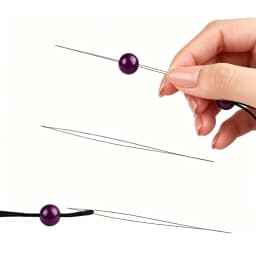 20Pcs Beading Needles, Assorted Size Big Eye Beads Needles Seed Beads Needles with Needle Bottle for Jewelry Making