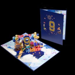 Anniversary Card, Pop Up 1st 18th 21th Birthday Card, Anniversary Number Greeting Cards for Wedding Wife Husband Girlfriend