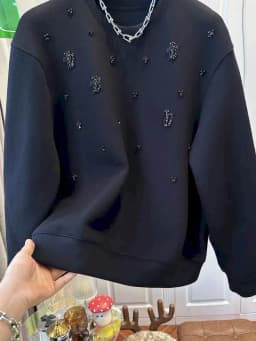 Fashion Pullovers Women Spring Fall Trend Thin Sweatshirt Holes Design Top Casual Solid Color Simple Pullover Womens Y2k Clothes