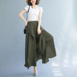 2025 New Pleated Pants Irregular Wide-legged Pants Simple Loose Large Size with Elastic Formal Occasions Commuter Women's