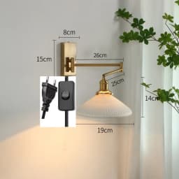 IWHD Nordic Modern LED Wall Sconce Left Right Rotate Pull Chain Switch Bedroom Restaurant Bar Beside Lamp Ceramic Stair Light