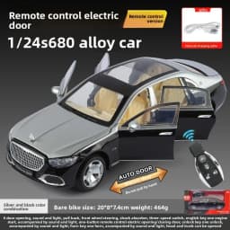 1:24 RC Auto Door S680 Alloy Car Model Sound Light Toy Diecast Alloy Car Model Collectible Gift