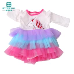 Clothes for doll fit 40cm new born doll accessories Fashion sequined jackets and dresses Christmas gifts for kids