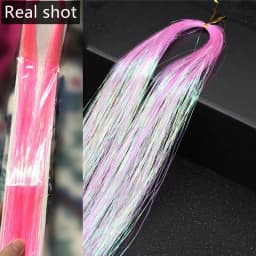 1 Pc Sparkle Shiny Hair Tinsel Hair Extensions Dazzles Women Hippie for Braiding Headdress Hair Braiding Tools Long 100cm