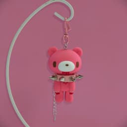 Cute Bear Spiked Keychain, PVC Cartoon Pendant for Handbags/Backpacks, Y2K Gothic Punk Key Accessory