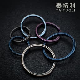 Titanium Alloy Rotating Ring Buckle Keychain Waist Belt Buckle Spring Lock Keyring Outdoor Tool EDC Unboxing Tool