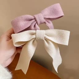 Korean Knitted Woolen Bow Hair Clips Spring Clips Women Temperament Barrettes Female Party Hairpins Hair Decorate Accessories