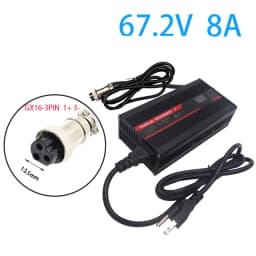 OHRIJA 67.2V 8A Charger Smart Aluminum Case Is Suitable For 16S 59.V OLED Dispay Li-ion Lipo Battery OLED Display Fast Charger