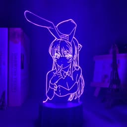 3d Anime Lamp Mai Sakurajima Figure Nightlight for Kids Bedroom Decor Night Light Birthday Gift Bunny Girl Manga Led Light