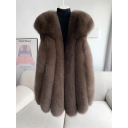 Fox fur vest women's medium and long 2024 new fashion fur vest thick coat real fur for winter