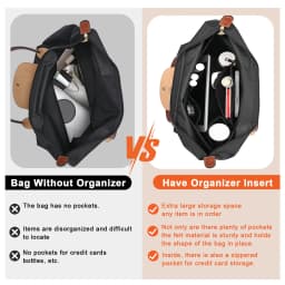 Bag Organizer Handbag Liner Bag Felt Insert Bag Makeup Travel Portable Insert Purse Organizer Large Size Tote Bag Internal Bag