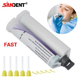 SANDENT Dental Impression Gun Mixing Dispenser Silicon Rubber Delivery Gun/Impression Material VPS Heavy/Light Body,Fast/Regular
