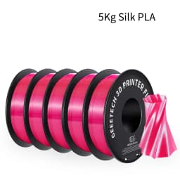 GEEETECH 5Kg 3D Silk PLA Filament 1.75mm Spool Wire For 3D Printer Material Silk Smooth Finish, Good Color Reproduction