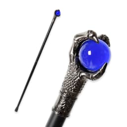 10 Colors Silver Alloy Dragon Claw Crystal Ball Walking Cane Detachable Vintage Walking Stick Cosplay Party Prop for Men Women