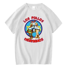 Summer Men Short Sleeved High Quality Cotton Blend Breaking Bad LOS POLLOS Chicken Brothers Printed Casual For Men T-shirt Male