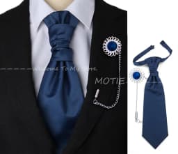 Newest Men's Soild Color Tie Brooch Set Red Ajustable NeckTie Luxury Gemstone Brooch Classic Suit Tuxedo Groom Wedding Accessory