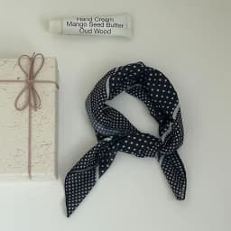 Retro Polka Dot Triangle Hair Scarf Accessories Women's Artistic Soft Cotton Skirt Headscarf Satin Bonnet Fashion Handkerchief