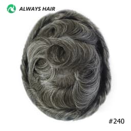 I SKIN Men's Capillary Prothesis 0.12-0.14mm Indian Human Hair 130% Hair Density Men Toupee 6x8 6x9 7x9 7x10 8x10 Size Wig Man