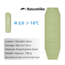 Naturehike R2.0 Folding Moisture-proof Mat Thickened Egg Nest Moisture-proof Sleeping Pad Outdoor Hiking Backpacking Foam Mat