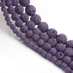 Natural Volcanic Lava Stone Beads Round Loose Spacer Beads for Jewelry Making Beadwork DIY Bracelets Accessories 15'' 4 6 8 10mm