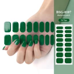 16/20/22Tips Semi-Cured Gel Nail Patch Adhesive Sliders Long Lasting Full Gel Nail Stickers DIY Manicure Harden In UV Lamp Need