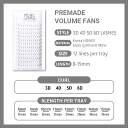 MDNG Eyelashes Premade Wide Fans 3d/4d/5d/6d/ Short Stem J  B C D Volume Professional Eyelash Extensions Faux Mink