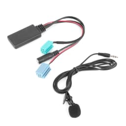 6Pin Bluetooth Audio Cable Car Stereo AUX‑IN Adapter with Microphone Fit for Renault Clio/Espace/Megane