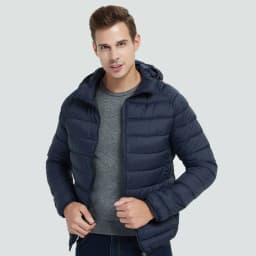 men winter cotton padded coat stand collar hooded lightweight warm casual loose daily street versatile all match male outerwear