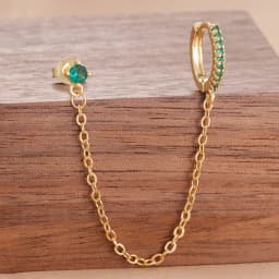 Stainless Steel Gold Color Chain Dangle Drop Earrings for Women Zirconia Pendant Clip Earring Vacation Party Jewelry Accessories