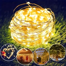 Outdoor Battery Fairy Lights LED Copper Wire String Lights with 8 Modes - IP65 for Garden, Patio, Tree, Yard & Party Decor