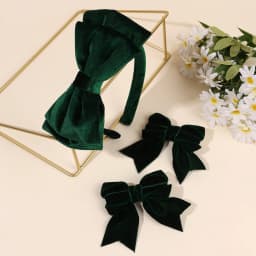 Solid Velvet Bow Headband For Girls Sweet Double-Layer Large Bownot Adjustable Hair Hoop Children Women Headwear Accessories