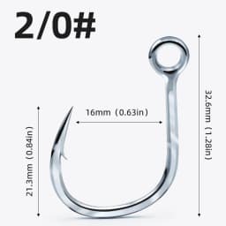 ZYZHE 5~10pcs/Lot Single Lure Hook 4#-13/0# 12 Sizes Bkk 8095 Hooks Saltwater Ultra-Antirust Coating Fakebait Assist Hooks