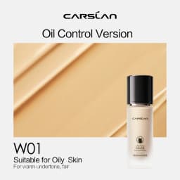 CARSLAN Liquid Foundation Concealer Matte Moisturizing Oil Control Long-lasting Full Coverage Whitening Face Base Makeup