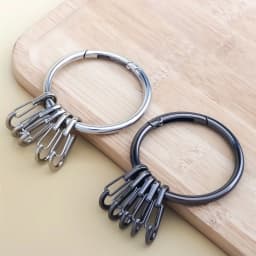 Key Chain Quick Release Spring with 5 Key Rings Car Home Keychain Organizer for Men and Women