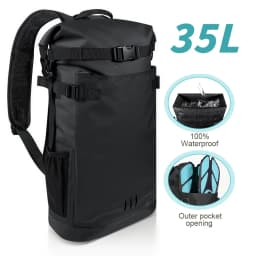NEWBOLER Large Capacity Swimming Waterproof Backpack, Beach, Drifting, Surfing, Diving, Waterproof Backpack 35L Dry Pack