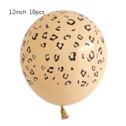 4/10Pcs 22inch 4D Round Animal Printed Leopard Zebra Tiger Giraffe Foil Balloons Jungle Safari Birthday Balloons Party Decor