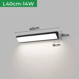 Motion Sensor LED Outdoor Wall Lamp IP65 Waterproof Long Strip Corner Garden Sconce Front Door Porch Home Exterior Wall Lighting
