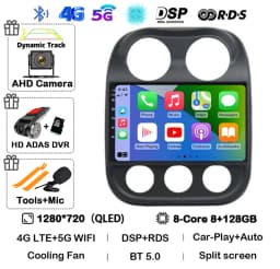 Android 16 Carplay For Jeep Compass Patriot 2010 2011 2012 2013 2014 2015 2016 Car Radio Multimedia Player Stereo Head Unit 2din