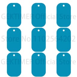 100Pcs Nameplate Laser Engraved Number Pendant for KeyChain Diy Making Aluminum Military Identity Tag Custom Personalized ID