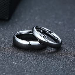 LETAPI High Polished Gold Silver Color 100% Tungsten Carbide Engagement Rings For Men Women Fashion Tungsten Wedding Jewelry