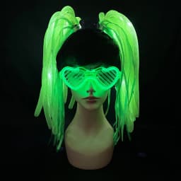 Disco Luminous Flashing Noodles Headband Light up Braid Headband Women Bar Club Night Show Headwear Supplies