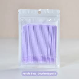 100pcs Eyelash Cleaning Brushes Micro Cotton Swab Individual Removing Makeup Brush Eyelashes Microbrush Beauty Clean Tools