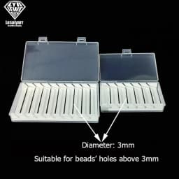 Acrylic Charm Bracelet Beads Display Tray Box with Cover Trollbeads Necklace Pearl Vintage Pandora Charms Storage Organizer Case