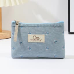 Instagram Style Canvas Makeup Bag Printed Women's Portable Student Pencil Case Travel Storage Toiletries Bag