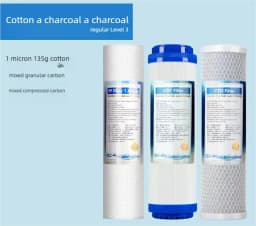 Waternoble Replacement Filter Cartridge Set 10 Inch X 2.5 Inch for Reverse Osmosis Water Filter Systems PP Cotton & UDF & CTO