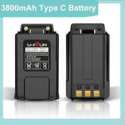 UV5R Battery USB Type C Fast Charge Baofeng Walkie Talkie 1800mAh/3800mAh Li-Ion Enlarge Battery Upgrade For UV-5RE BF-F8 Radios