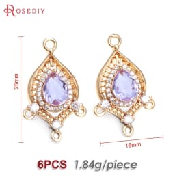 High Quality 18K Gold Color Brass and Zircon More Style Earrings Connect Charms Pendants Jewelry Making Diy Findings Accessories