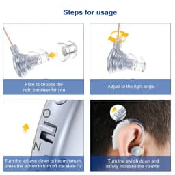 Rechargeable Digital Hearing Aid Adjustable Tone Best Sound Amplifier Portable Deaf Elderly BTE Hearing Aid