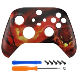 eXtremeRate Custom Pattern Part Faceplate, Soft Touch Grip Front Housing Shell Case for Xbox Series X/S (Xbox Core) Controller