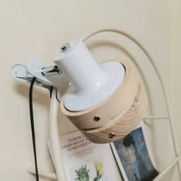 Swing Arm Clip Wall Lamp, Retro Japanese Solid Wood Sconce with Plug Cable, LED Reading Light for Bookshelf Bedside Office Table